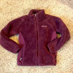 Columbia zip up teddy jacket